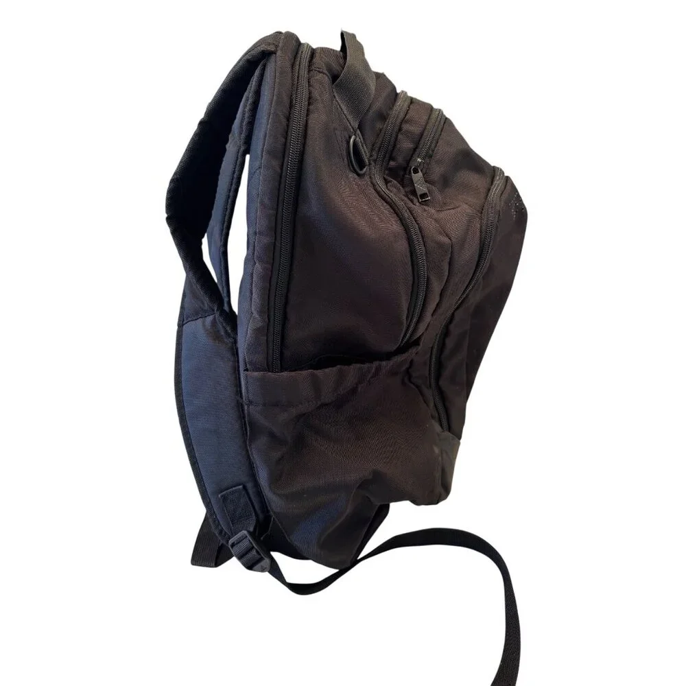 Adidas Defender Black Backpack 4 Ouside Zipper Pockets Water Bottle Pocket
